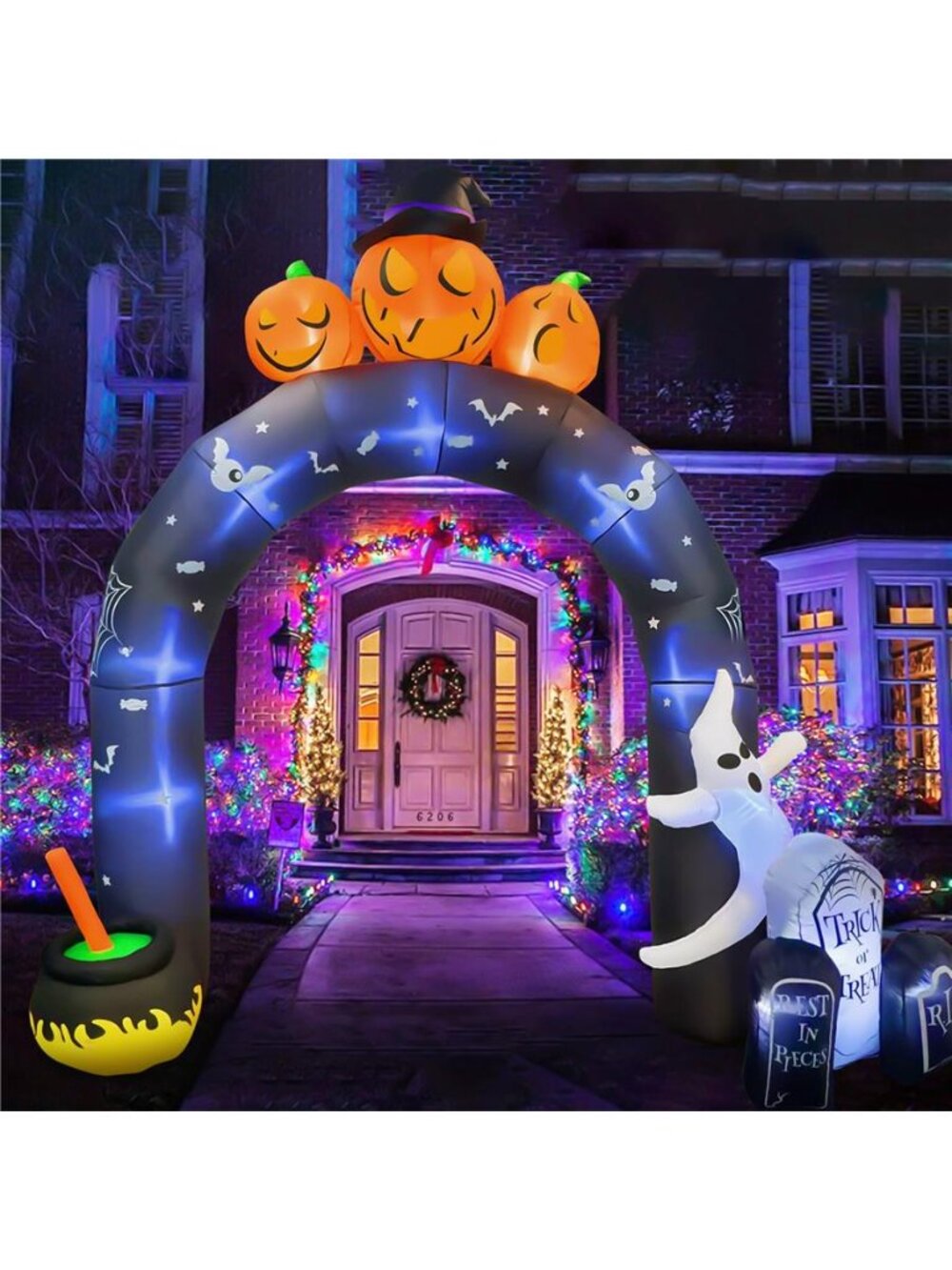 10 FT Halloween Inflatables Archway Outdoor Decorations, Scary Halloween